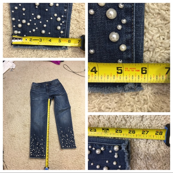 Chico’s FAUX-PEARL GIRLFRIEND ANKLE JEANS - Picture 7 of 10